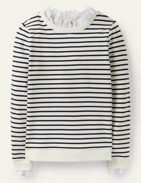 Holly Jersey Sweatshirt - Ivory/ Navy Holly Jersey Sweatshirt - Ivory/ Navy