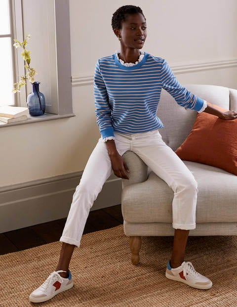 Holly Jersey Sweatshirt - School House Blue/ Chalky Pink Holly Jersey Sweatshirt - School House Blue/ Chalky Pink