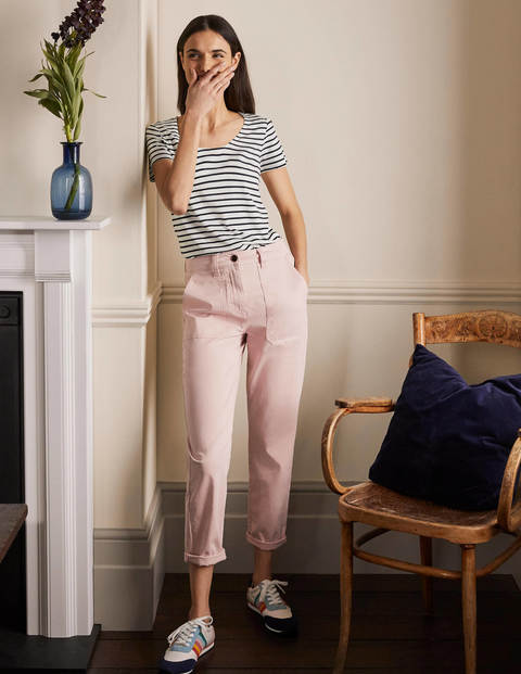 Supersoft Scoop Tee - Ivory/ Navy Supersoft Scoop Tee - Ivory/ Navy