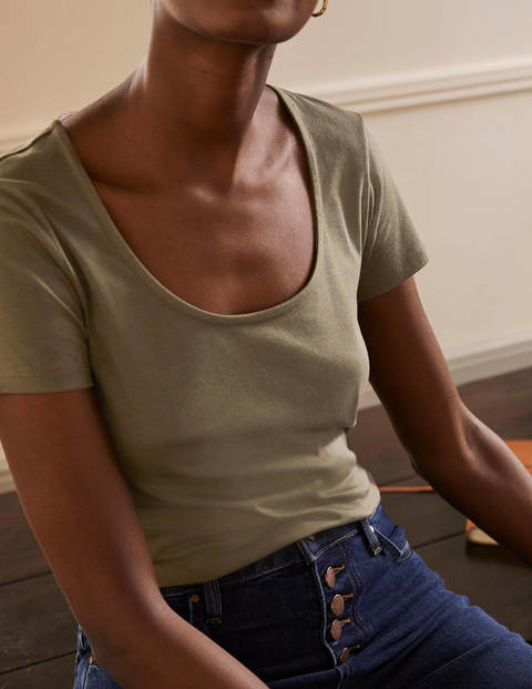 Supersoft Scoop Tee - Classic Khaki Supersoft Scoop Tee - Classic Khaki