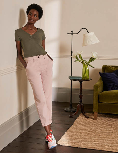 Supersoft Ruched V-neck Tee - Classic Khaki Supersoft Ruched V-neck Tee - Classic Khaki