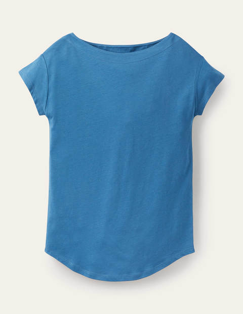 Supersoft Slash Neck Tee - Azure Supersoft Slash Neck Tee - Azure