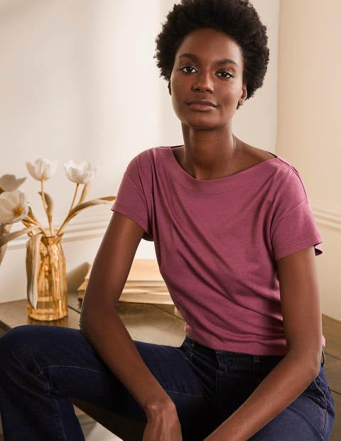 Supersoft Slash Neck Tee - Figgy Pudding Supersoft Slash Neck Tee - Figgy Pudding