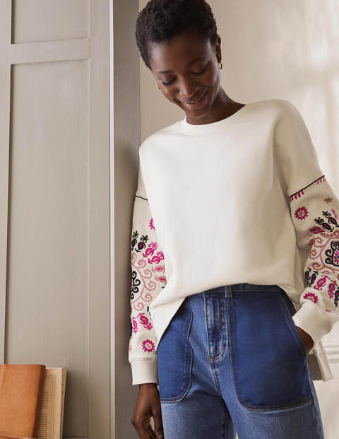 Sweat Jasmine - Ivoire, broderie multi Sweat Jasmine - Ivoire, broderie multi