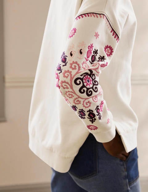 Sweat Jasmine - Ivoire, broderie multi Sweat Jasmine - Ivoire, broderie multi