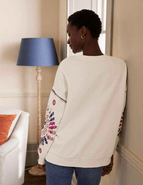 Sweat Jasmine - Ivoire, broderie multi Sweat Jasmine - Ivoire, broderie multi