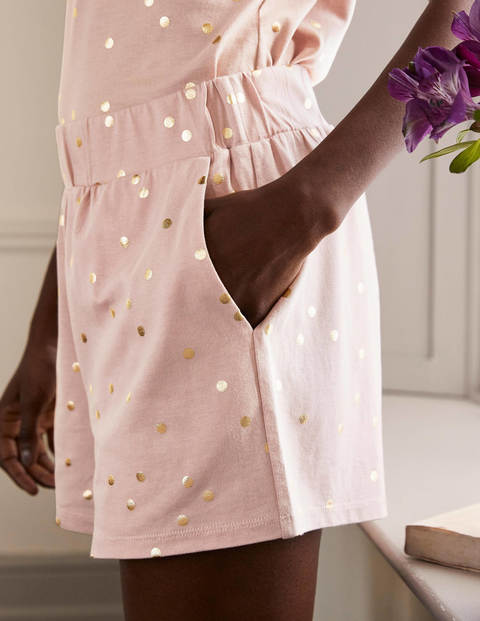 Emma Pajama Shorts - Milkshake, Scattered Spot Emma Pajama Shorts - Milkshake, Scattered Spot