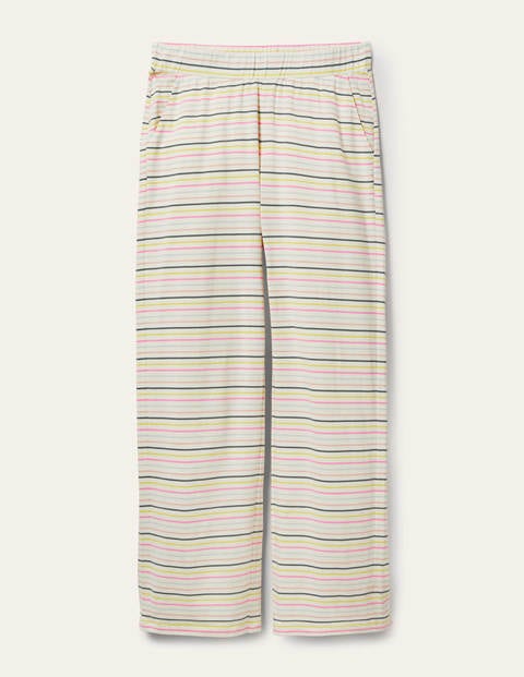 Emma Pyjama Bottoms - Pale Lemon and Heath Stripe Emma Pyjama Bottoms - Pale Lemon and Heath Stripe