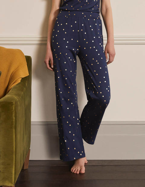 Emma Pajama Bottoms - Navy, Scattered Spot Emma Pajama Bottoms - Navy, Scattered Spot