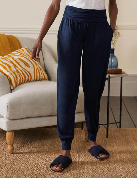 Harems-Jogginghose aus Jersey - Navy Harems-Jogginghose aus Jersey - Navy