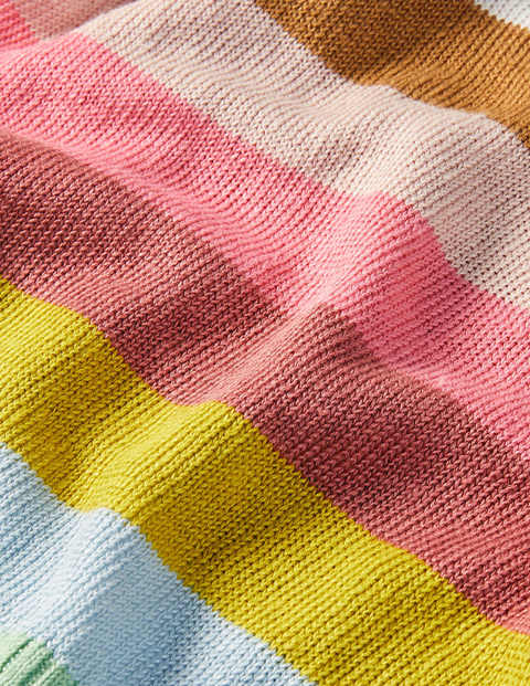 Faye Relaxed Linen Sweater - Soft Rainbow Stripe Faye Relaxed Linen Sweater - Soft Rainbow Stripe