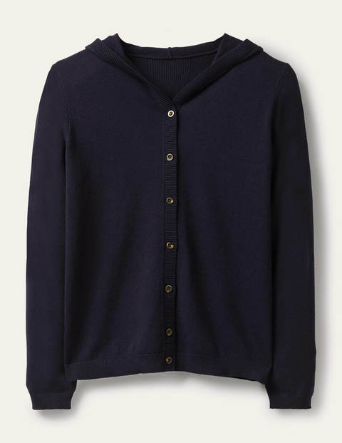 Elodie Lockerer Kapuzen-Cardigan - Navy Elodie Lockerer Kapuzen-Cardigan - Navy
