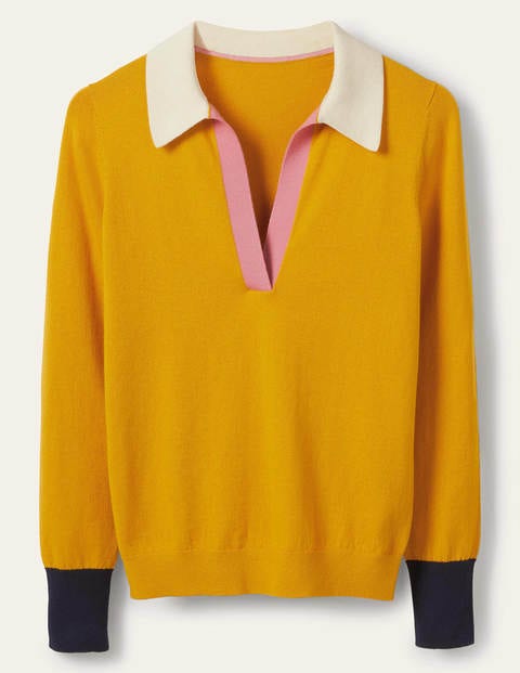 Pullover mit Kragen - Sonnengelb Pullover mit Kragen - Sonnengelb