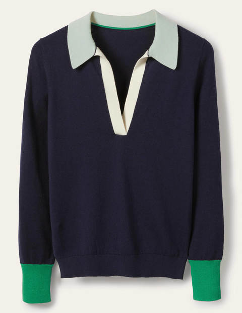 Pullover mit Kragen - Navy Pullover mit Kragen - Navy