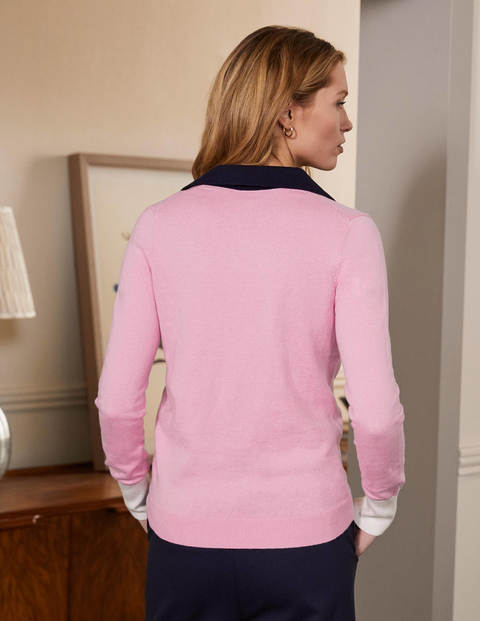 Pullover mit Kragen - Zartes Rosa Pullover mit Kragen - Zartes Rosa