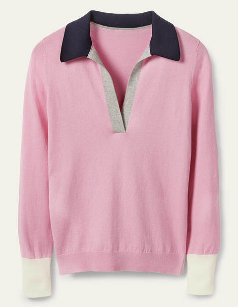 Pullover mit Kragen - Zartes Rosa Pullover mit Kragen - Zartes Rosa