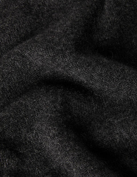 Cashmere V-neck Relaxed Jumper - Black Diamond Cashmere V-neck Relaxed Jumper - Black Diamond