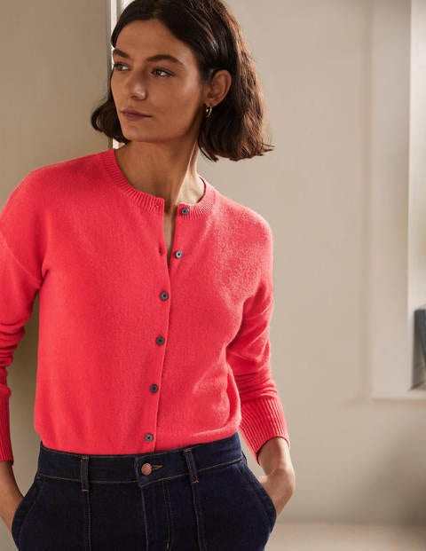 Cashmere Cardigan - Coral Cashmere Cardigan - Coral