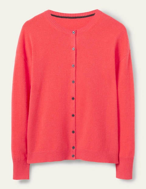 Cashmere Cardigan - Coral Cashmere Cardigan - Coral
