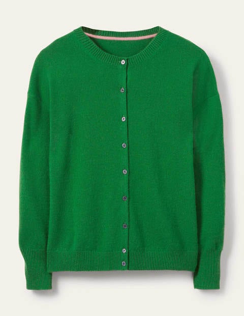 Bequemer Kaschmircardigan - Smaragdgrün Bequemer Kaschmircardigan - Smaragdgrün