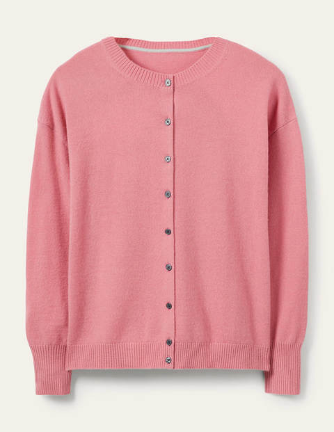 Bequemer Kaschmircardigan - Rosenquarz-Rosa Bequemer Kaschmircardigan - Rosenquarz-Rosa