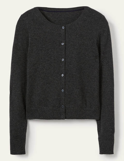 Cashmere Cropped Cardigan - Black Diamond Cashmere Cropped Cardigan - Black Diamond