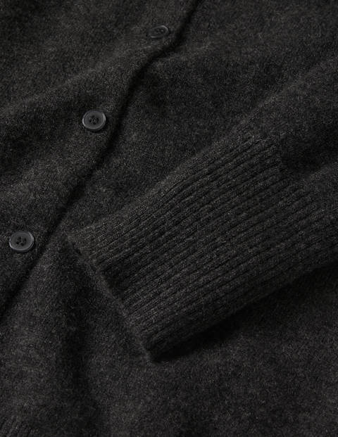 Cashmere Cropped Cardigan - Black Diamond Cashmere Cropped Cardigan - Black Diamond