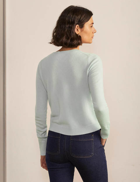 Cardigan court en cachemire - Bleu turquoise Cardigan court en cachemire - Bleu turquoise