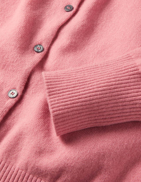 Kurz geschnittener Kaschmircardigan - Rosenquarz-Rosa Kurz geschnittener Kaschmircardigan - Rosenquarz-Rosa