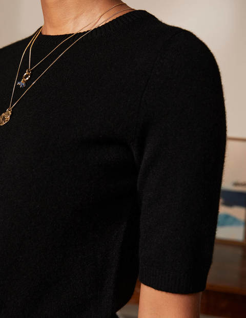 Cashmere Knitted Top - Jet Black Cashmere Knitted Top - Jet Black