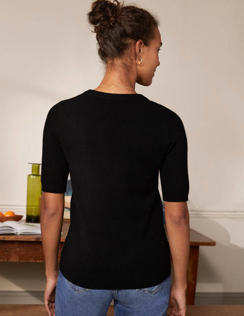 Cashmere Knitted Top - Jet Black Cashmere Knitted Top - Jet Black
