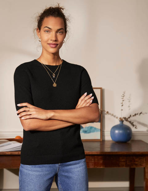 Cashmere Knitted Top - Jet Black Cashmere Knitted Top - Jet Black