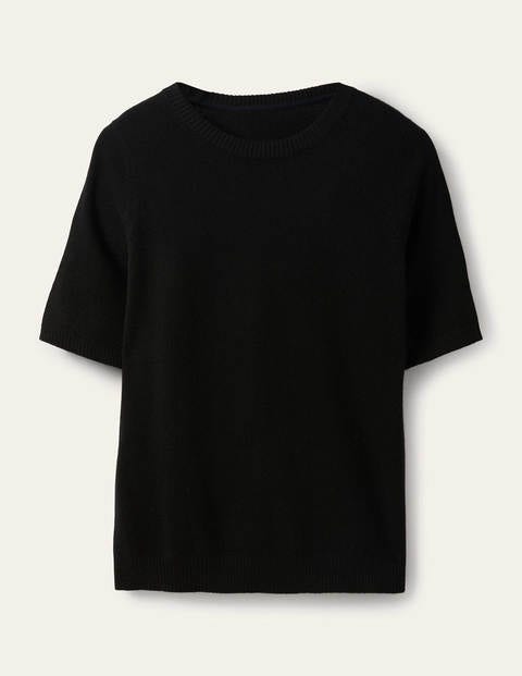 Cashmere Knitted Top - Jet Black Cashmere Knitted Top - Jet Black