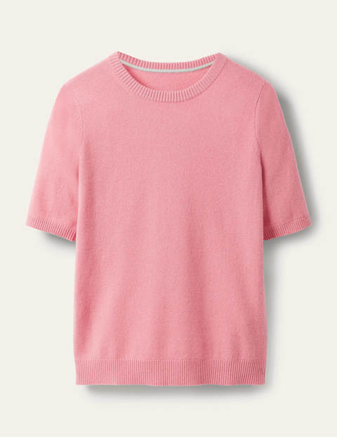 Kaschmirstrickoberteil - Rosenquarz-Rosa Kaschmirstrickoberteil - Rosenquarz-Rosa
