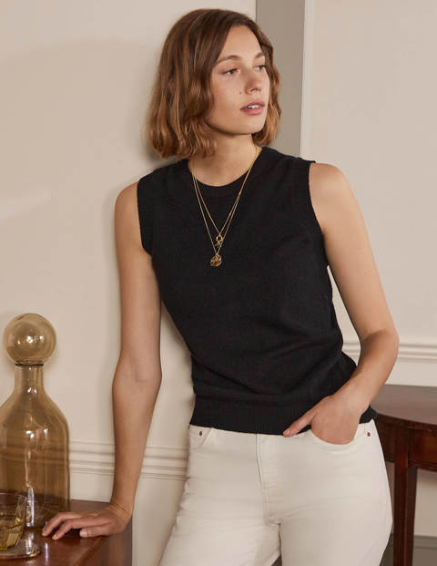 Cashmere Sweater Vest - Jet Black Cashmere Sweater Vest - Jet Black
