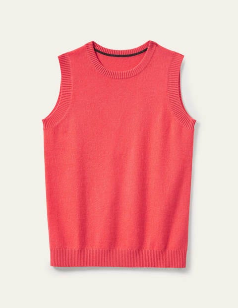 Cashmere Sweater Vest - Coral Cashmere Sweater Vest - Coral