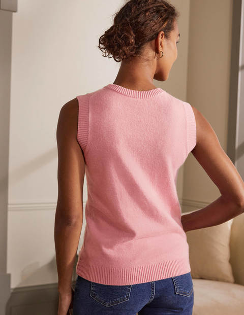 Cashmere Knitted Tank Top - Rose Quartz Pink Cashmere Knitted Tank Top - Rose Quartz Pink