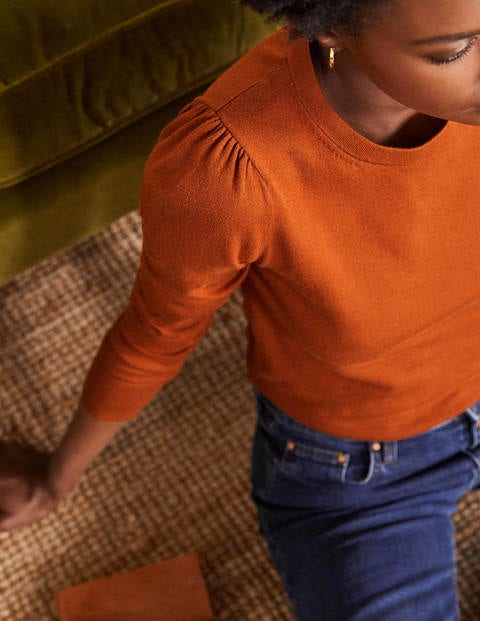 Cotton Crew Jumper - Rust Cotton Crew Jumper - Rust