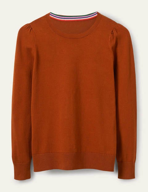 Cotton Crew Jumper - Rust Cotton Crew Jumper - Rust
