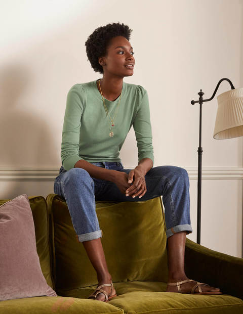 Cotton Crew Jumper - Duck Egg Cotton Crew Jumper - Duck Egg