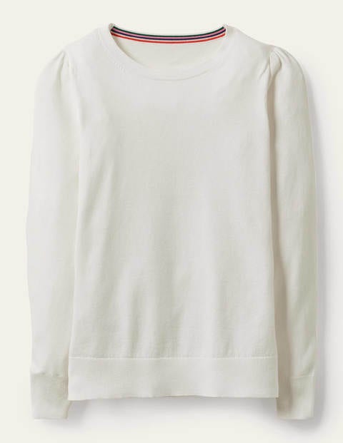 Cotton Crew Jumper - Ivory Cotton Crew Jumper - Ivory