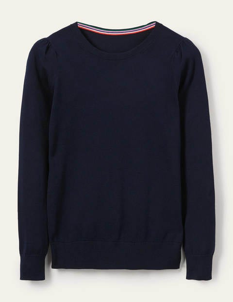 Cotton Crew Jumper - Navy Cotton Crew Jumper - Navy