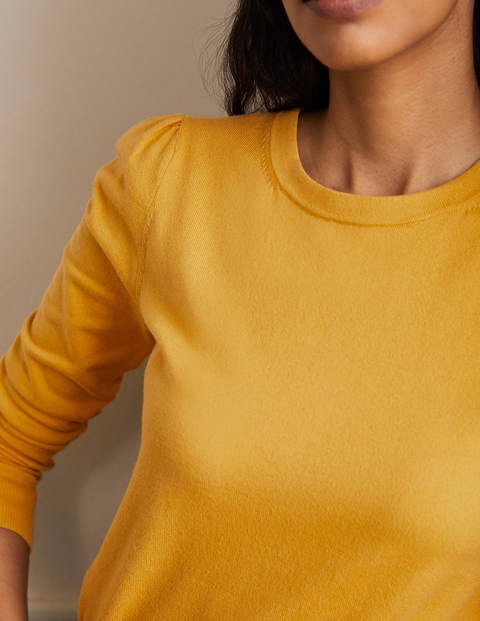 Cotton Crew Jumper - Honey Gold Cotton Crew Jumper - Honey Gold