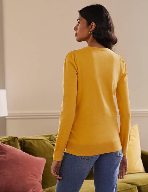 Cotton Crew Jumper - Honey Gold Cotton Crew Jumper - Honey Gold