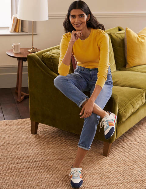 Cotton Crew Jumper - Honey Gold Cotton Crew Jumper - Honey Gold
