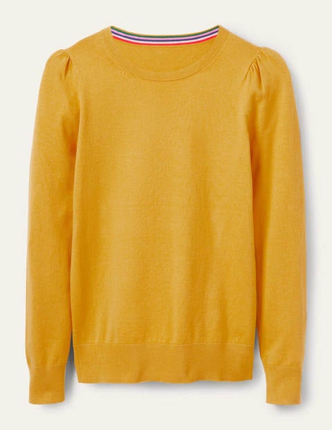 Cotton Crew Jumper - Honey Gold Cotton Crew Jumper - Honey Gold