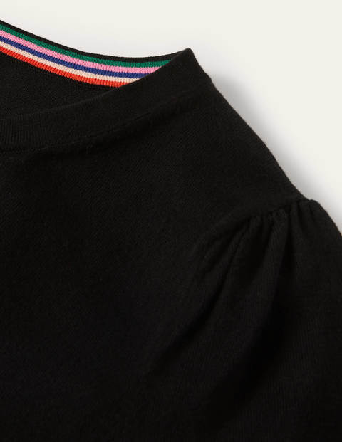 Cotton Crew Cardigan - Black Cotton Crew Cardigan - Black