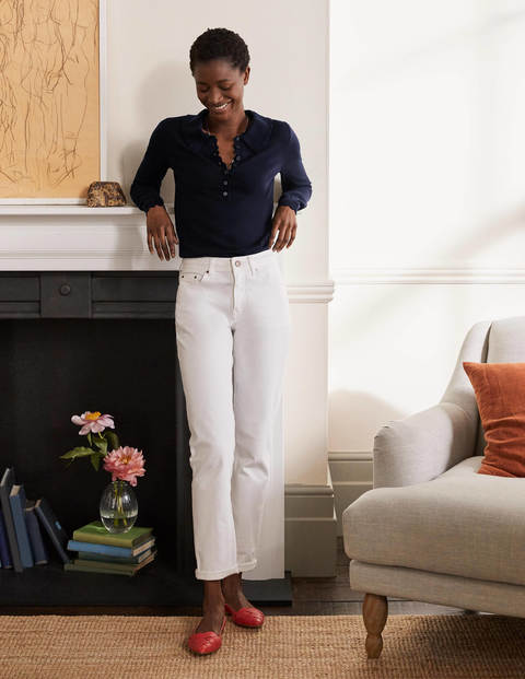 Merinopullover mit Muschelkragen - Navy Merinopullover mit Muschelkragen - Navy