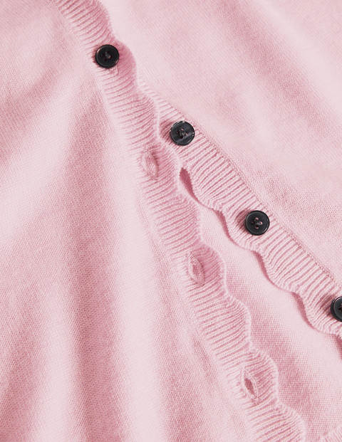 Merinocardigan mit Muschelborte - Kokosnusseis Merinocardigan mit Muschelborte - Kokosnusseis