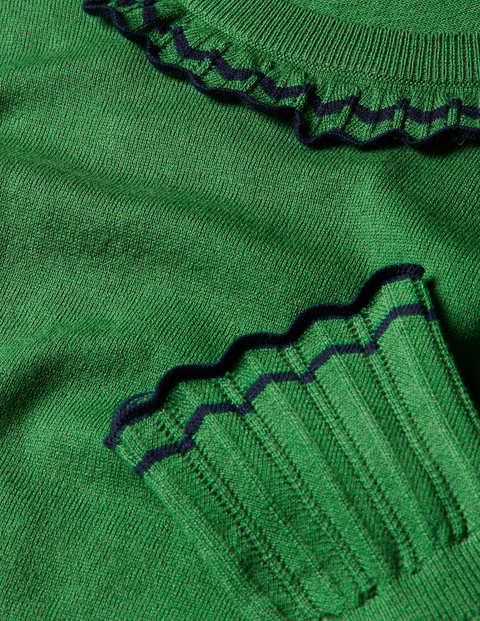 Aimee Pointelle-Pullover - Tannengrün Aimee Pointelle-Pullover - Tannengrün